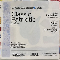 Creative Memories Designer Stickers ~ CLASSIC PATRIOTIC- NIP