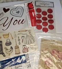 Lot of 7 Crafting Stickers for Scrapbooking and Die Cut Shapes Assorted Brands