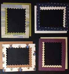 STAMP PICTURE FRAME LG. Die-cuts(4pc) 4″x3-1/2″Journaling •MADE IN USA•Memories