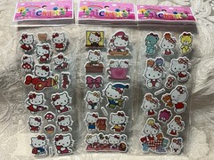Retro Vintage Look Hello Kitty 3D Puffy Stickers 3 sets (#12)