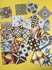 Lot Of Over 200 Moroccan Tile Sticker Kit Scrapbooking Junk Journal Kit