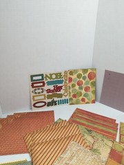 Lot Christmas Scrapbooking Supply Craft Cardstock Letters Backing Tag Red Green