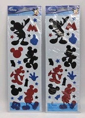 Disney Mickey Mouse Stickers Sparkly Blue Red Black Sandylion’s Silhouette 2pks