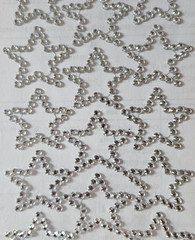 CraftbuddyUS 14 x 1 inch CLEAR STAR Self Adhesive Rhinestone Gems Craft, DIY
