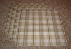 Rocky Mountain Scrapbook Single Sided Papers (4) ~ Beige/Light Green Plaid