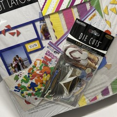 Scrapbooking Bundle 2 Albums, 70 Sheets 12×12″ Paper, 500 Accessories & Tote NEW