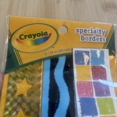 Crayola Specialty Borders Prism Star Crayon Glitter Squares Felt