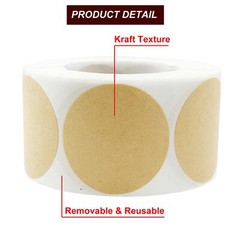 500Pk 1.5″ Scratch Off Stikcers Round Adhesive Stickers for Baby Shower Wedding