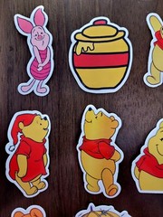 WINNIE THE POOH STICKERS x 10 LARGE PIGLET TIGGER EEYORE UMBRELLA HONEY BED WIN2