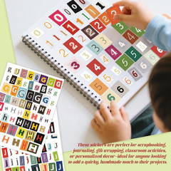 Letter Stickers Book-Scrapbook Supplies | 1500Pcs Vintage Ransom Alphabet Sticke