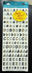 5 x 12″ FRANCES MEYER STICKER SHEETS – 6 Sheets 781 Letters Black Gold Silver