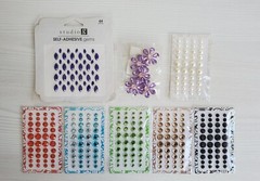 Self Adhesive Rhinestones Gems Bling 3D Stickers 12 Packets (432 individual pcs)