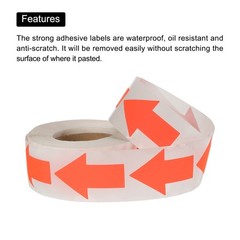 Arrow Sticker Labels 1000 Count 1.3×2 Inch Fluorescent Red for Scrapbooking