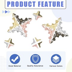 160Pcs 4 Colors Metal Book Corners Protector 2 Styles Guard Edge Cover Book S…