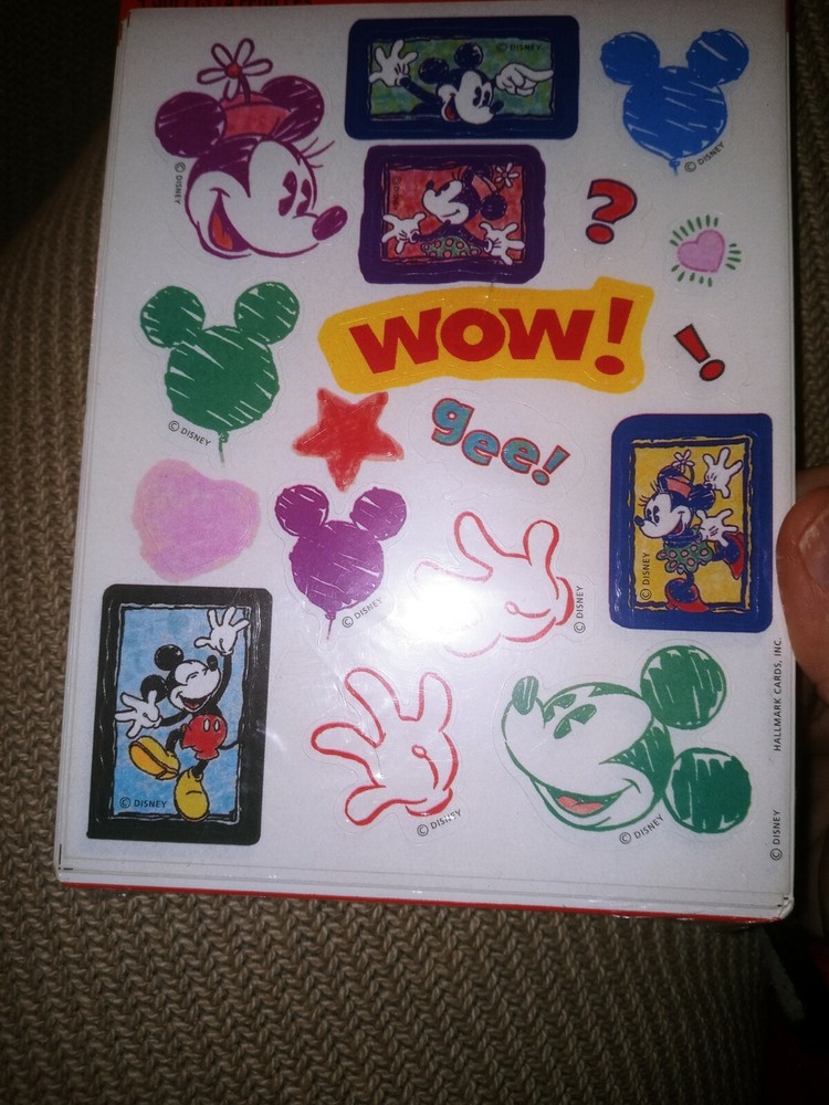 Vintage Hallmark Stickers Disney Mickey Mouse Minnie Mouse 1 sheet