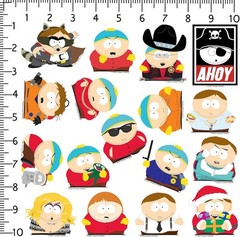 SOUTH PARK CARTMAN DIE CUT VINYL 50 CT STICKER PACK