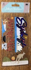 RARE Jolees Sydney Australia Koala Bear Surfing Kangaroo Beach Scrapbook Sticker