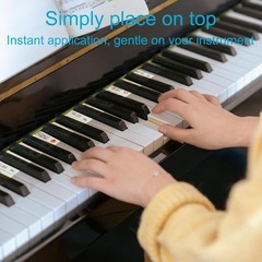 88-Key Colorful Piano Sticker Set for Beginners with Lighted Keys