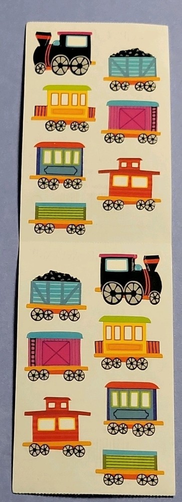 Mrs. Grossman’s Multicolor Transportation Chubby Train Stickers 1 Sheet 07300