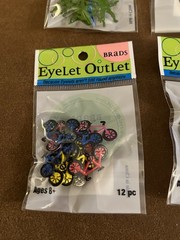 Eyelet Outlet Brads Lot of Kids Boys NEW 6 packs Card Making Scrapbooking Toys