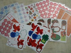 Vtg Current Inc Christmas Sticker Sheet Lot 8.5×11 (21) Full Sheets(14) Partial