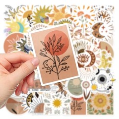50pc SUN TOTEM Sticker, Apollo Mystery Witch Astrology Sticker, 220