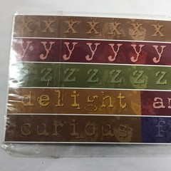Set of 30 alphabet strips 12″ Vintage type SCRAPBOOK Premium Cardstock STICKERS