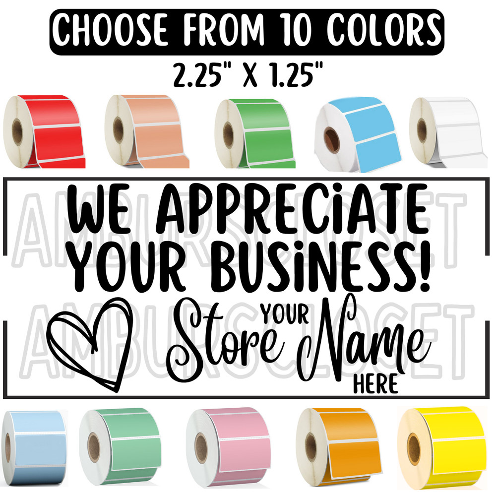 50 Custom Thank You WATERPROOF 2.25″ w/ BUSINESS NAME STICKERS LABELS SEALS
