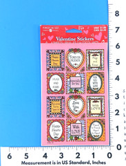 Vintage American Greetings Valentine’s Day Sticker Pack 4 Sheets *Rare HTF*