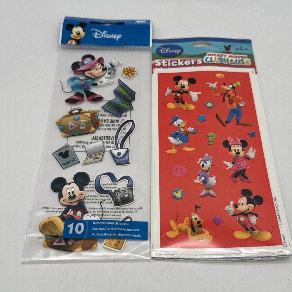 4 Sheets Disney Mickey Mouse Clubhouse Scrapbook Stickers! Daisy Minnie Pluto