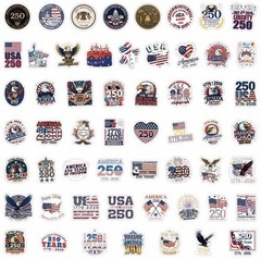 5 PACK-USA AMERICA ANNIVERSARY 250 YEARS 1776 2026 Sticker Bulk Lot Set = 280PCS