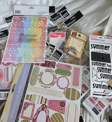 HUGE LOT Scrapbook Stickers Junk Journal Craft Fabscaps Clear Shaker Crystal