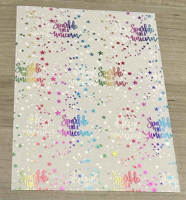 New Happie Scrappie “Sparkle Like A Unicorn” 🦄 Vellum Full Sheet