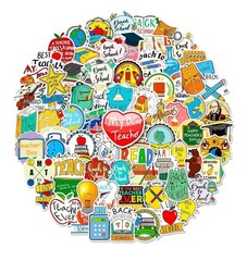 100pc Teacher Stickers Vinyl Waterproof Stickers For Students Classroom Rd Desc
