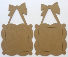 {4} *HANGiNG BOW ACCENT* Bare Picture Frames Chipboard Die Cuts – 2 3/4″ x 4 1/4
