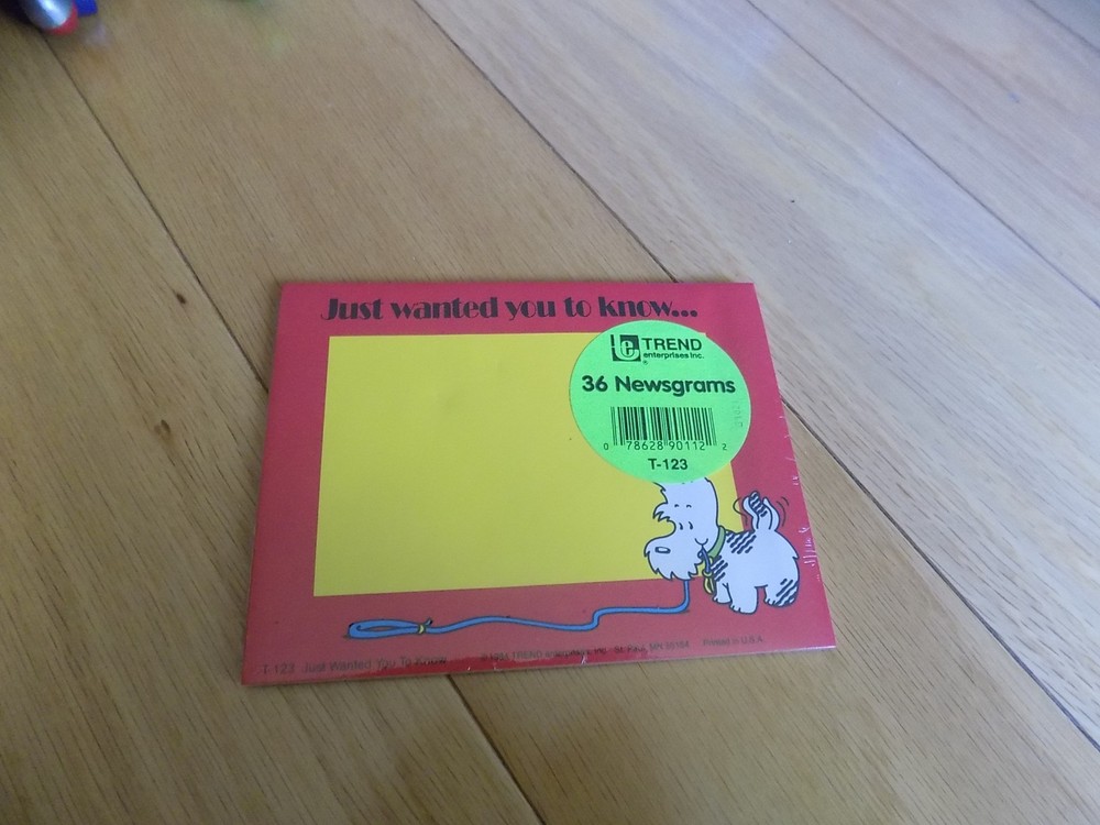 1984 Trend vintage Just wanted you to know notes newsgrams post a note