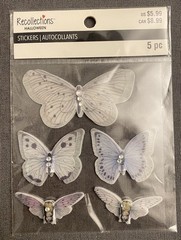 5 LOT RECOLLECTIONS HALLOWEEN STICKER MOTH BUTTERFLY BUTTERFLIES FLOWERS VINYL