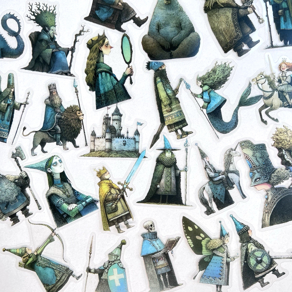 Fantasy Fairy Tale Stickers Scrapbooking Junk Journaling Collage