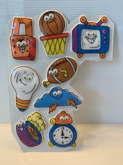 Vintage Russ Super Stick Ons Puffy Googly Eyes Stickers, Very Rare