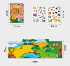 Cocobi 2X Soft Sticker Fruits & Vegetables, Vehicles, Animals & Dinosaur Kid Toy