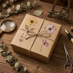 Pegatinas de flores secas para scrapbooking, pegatinas de flores prensadas