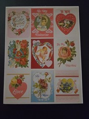 Vintage 90s Eureka Valentine’s Day Stickers Victorian 4 Sheets 36 Stickers