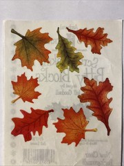 Vintage FALL LEAVES Sticker Sheets Scrapbook Planner Craft Stickers Lot