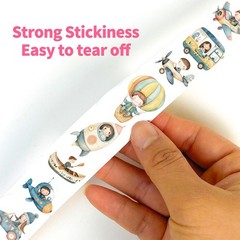 500PCS Cartoon Transportation Vehicles Roll Stickers Gifts Labels DIY Art Pictur
