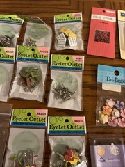 Scrapbooking Craft Embellishment Lot Eyelet Outlet Brads, Metal Words, Etc.