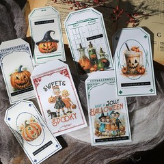 50 pcs Halloween Translucent Vellum Matte Surface Paper Sticker Scrapbook