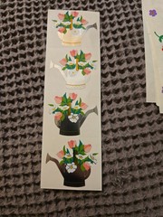 Vintage Mrs. Grossman Floral Flower Sticker Sheets Lot – Tulips Lillies Pansies