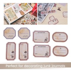 200 Pieces Vintage Scrapbook Supplies Pack for Junk Journal Planners DIY 9840