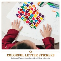 10 Sheet Colorful Alphabet Number Stickers Numbers Colour Decals