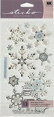 Sticko flat stickers VELLUM SNOWFLAKES Winter theme 53192 FAST FREE shipping!